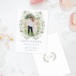 Convites Sage Green Eucalyptus Greenery Salve A Foto Da Dat