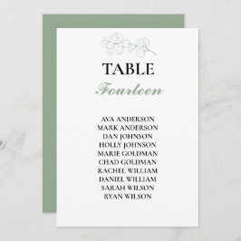 Convites Sage Green Eucalyptus Núm. Sentado