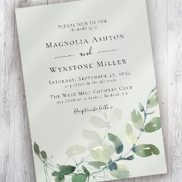 Convites Sage Green Eucalyptus Wedding