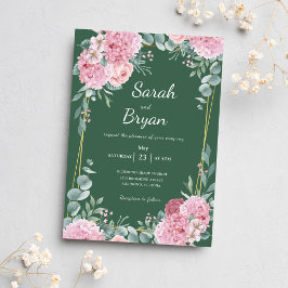 Convites Sage Green Floral Watercolor Rustic Boho Wedding