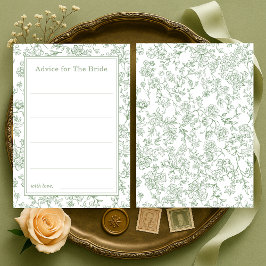 Convites Sage Green French Advice for the Bride