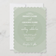 Sage Green Modern Monogramas Wedding