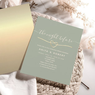Convites Sage Green Na Noite Antes Do Janto De Ensaio