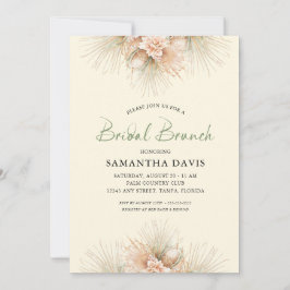 Convites Sage Green Palms Secas Boho Bridal Brunch