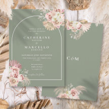 Sage Green Pampas Grass Boho Arch Floral