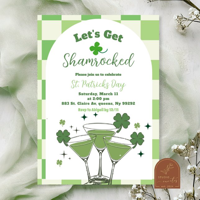 Convites Sage Green Peppy St Patrick's Day Invitation (Criador carregado)