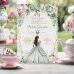 Convites Sage Green Pink Mis Quince 15 Anos Crown<br><div class="desc">Quinceañera Sage Green Pink Crown Invitation Mis Quince 15 Anos,  16º Aniversário, </div>