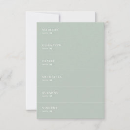 Convites Sage Green Place Card DIY