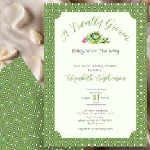 Sage Green Polka Dots Locally Grown Baby Shower
