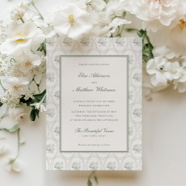 Convites Sage Green Rose Wedding