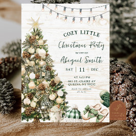 Convites Sage Green Rustic Hygge Christmas Comfy and Cozy