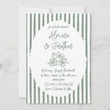 Sage Green Simple Hand Drawn Casamento