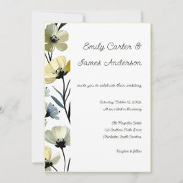 Convites Sage Green & Soft Yellow Botanical Wedding
