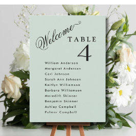 Convites Sage Green Wedating Plan Cards Guest Names