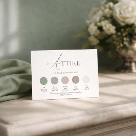 Convites Sage Green Wedding Attire Card