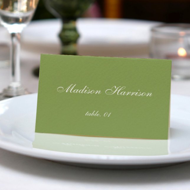 Convites Sage Green Wedding Place Card DIY (Criador carregado)