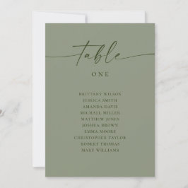 Convites Sage Green Wedding Seating Chart | Minimalist