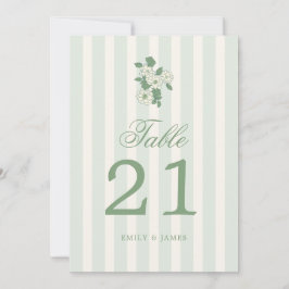 Convites Sage Green Wedding Table Numbers Cards