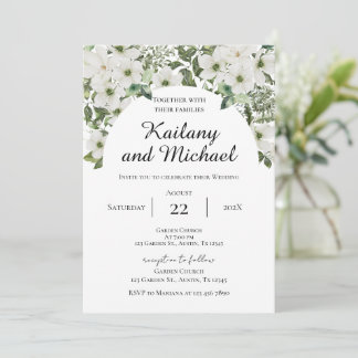 Convites Sage Greenery Wedding Invitation