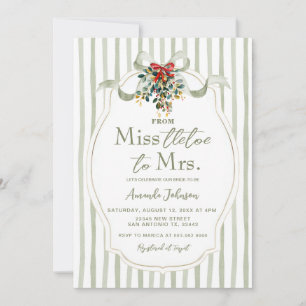 Convites Sage Miss-tletoe para a Sra. Chá de panela de Nata