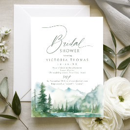 Convites Sage Mountain Forest Rustic Bridal Shower
