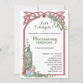 Convites Sage & Rosa Herbal Crystal Buquê Baby Wiccaning