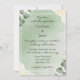 Convites Sage Whisper Botanical Wedding Invitations