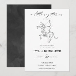 Convites Sagitário Chá de fraldas de Astrologia com Sinal Z