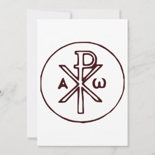 Convites Sagrado Cristograma Chi-Rho Arte Refinado