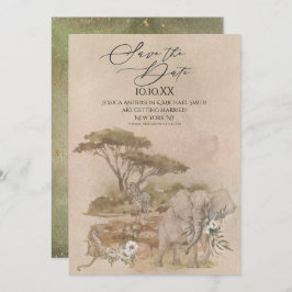 Convites Sahara Savanna Animal Salve a Data