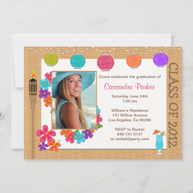 Convites SAIA da graduação de Luau para 2013 (Frente)