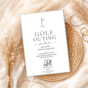 Convites Saída de Golfe Corporativo Golfe Minimalista Elega