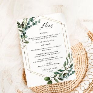 Convites Saídas e Eucalyptus Dourado Menu 3
