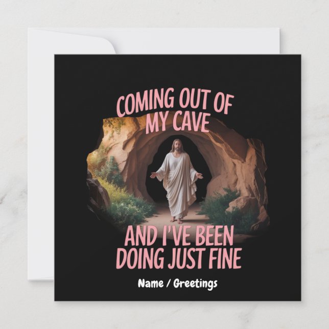 Convites Saindo da minha caverna e eu estava fazendo (Frente)