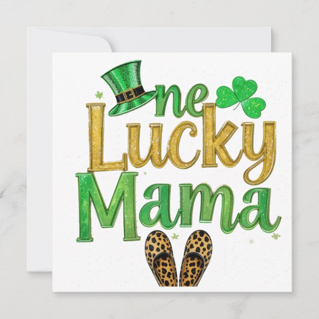 Convites Saint Patrick luck Mama (Frente)