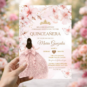 Convites Sakura de primavera Quinceañera Doce 16 Flor de ce