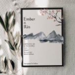 Convites Sakura Mountain | Casual v2 Casamento de Fronteira<br><div class="desc">Esta montanha sakura | o convite de casamento casual v2 Border é perfeito para o seu casado minimalista casual. Este design apresenta sakura tree com flores de cereja, montanhas de aquarela e caligrafia simples para fazer seu casamento especial no primavera, verão, outono ou inverno. Por favor, sinta-se à vontade para...</div>