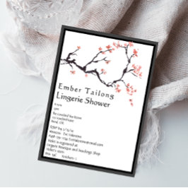 Convites Sakura Mountain | Chá de Lingerie de fronteira cas