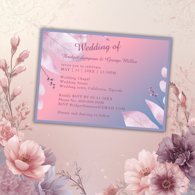 Convites sakura romântica pastel cherry (Criador carregado)