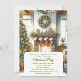 Convites Sala de Estar e Árvore de Natal de Feriado 