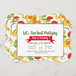 Convites Salad Taco Bout Taco Festa Aniversário A Qualquer