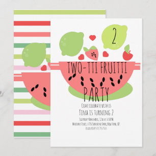 Convites Salada de Frutas Tropicais Tutti Fruitti de Verão