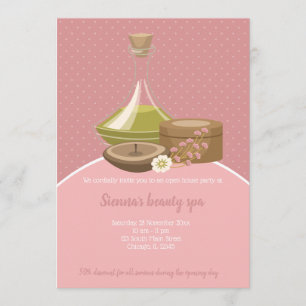 Convites Salão de beleza dos termas da beleza