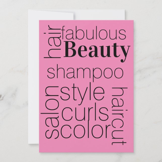 Convites salão de cabelo, (Frente)