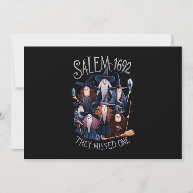 Convites Salem 1692 Perderam Uma Bruxa De Halloween (Frente)