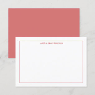 Convites Salmão Personalizado e Nota Plana Branco