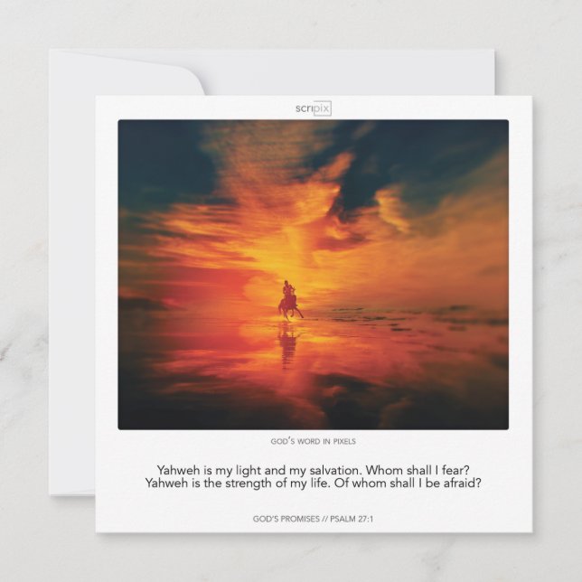 Convites Salmo 27:1 GOD'S DE SCRIPIX PROMISES (Frente)