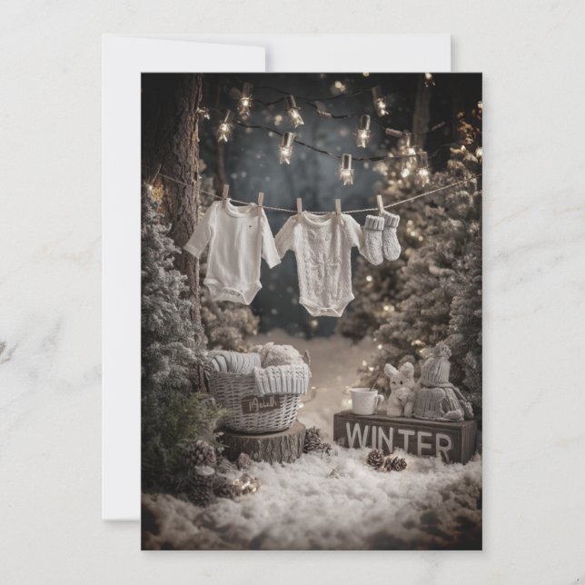 Convites Salpicado na Neve |  Êxtase Congelado (Frente)