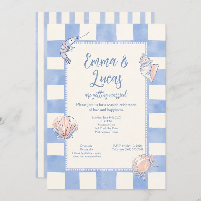 Convites salt and sea (Frente/Verso)