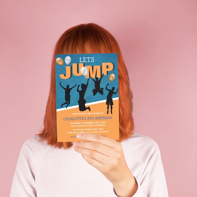 Convites Salta | Crianças Festa de aniversário de Trampolin (Criador carregado)